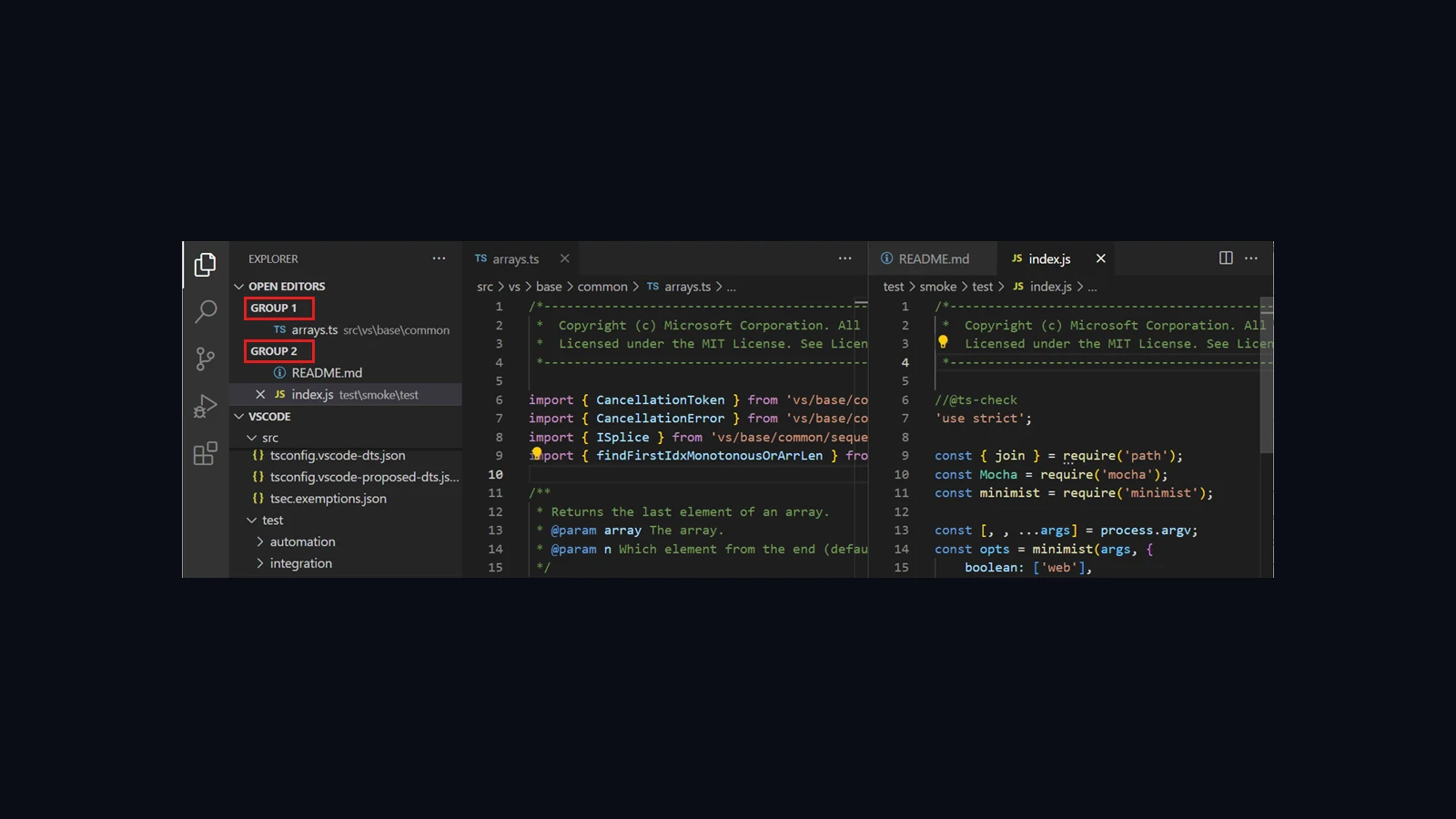 Code repository tree